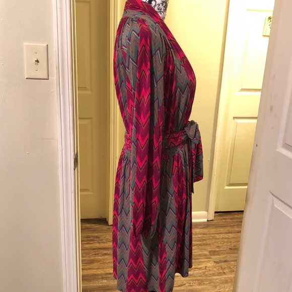 Audrey Zig Zag Full Sleeve Dress - Picture 4 of 5